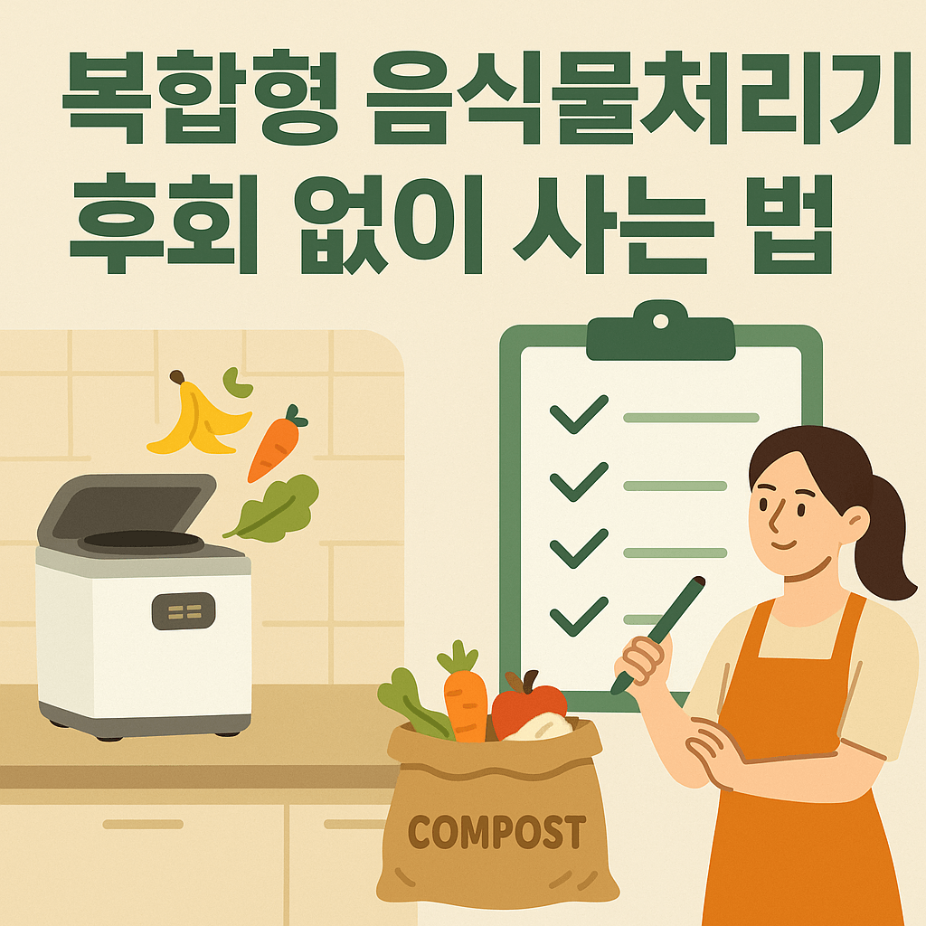 복합형 음식물처리기 후회 없이 구매 및 구매 전 셀프 진단표