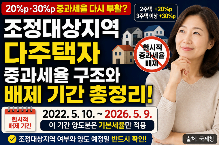 다주택자 중과세율 구조와 배제 기간 총정리 이미지사진