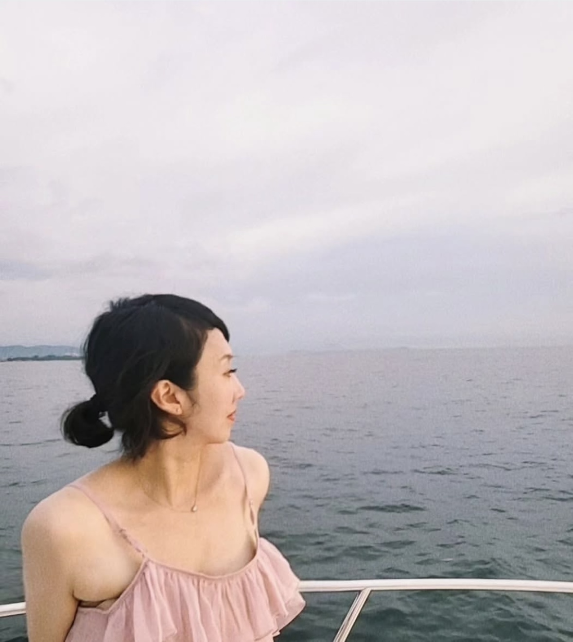 코타키나발루 요트 투어, 바다와 노을 바라보는 나의 옆모습