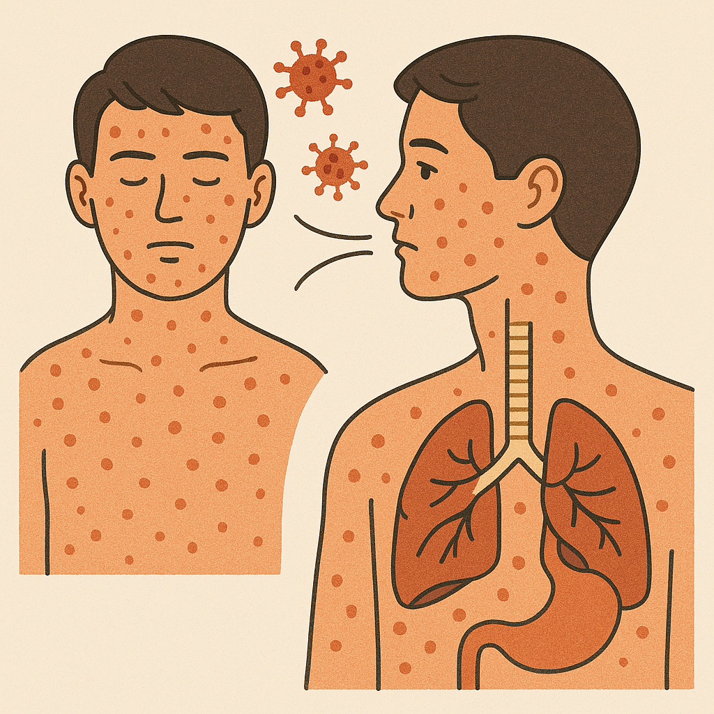 공기중으로 감염이 가능한 것을 표현한 사진