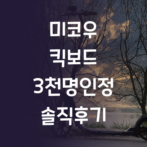 미코우 접이식 킥보드 솔직 후기! 3..
