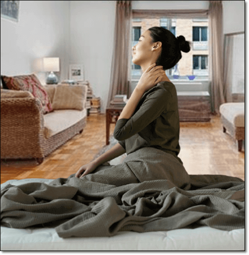 면역력 저하로 독감에 걸린 여성