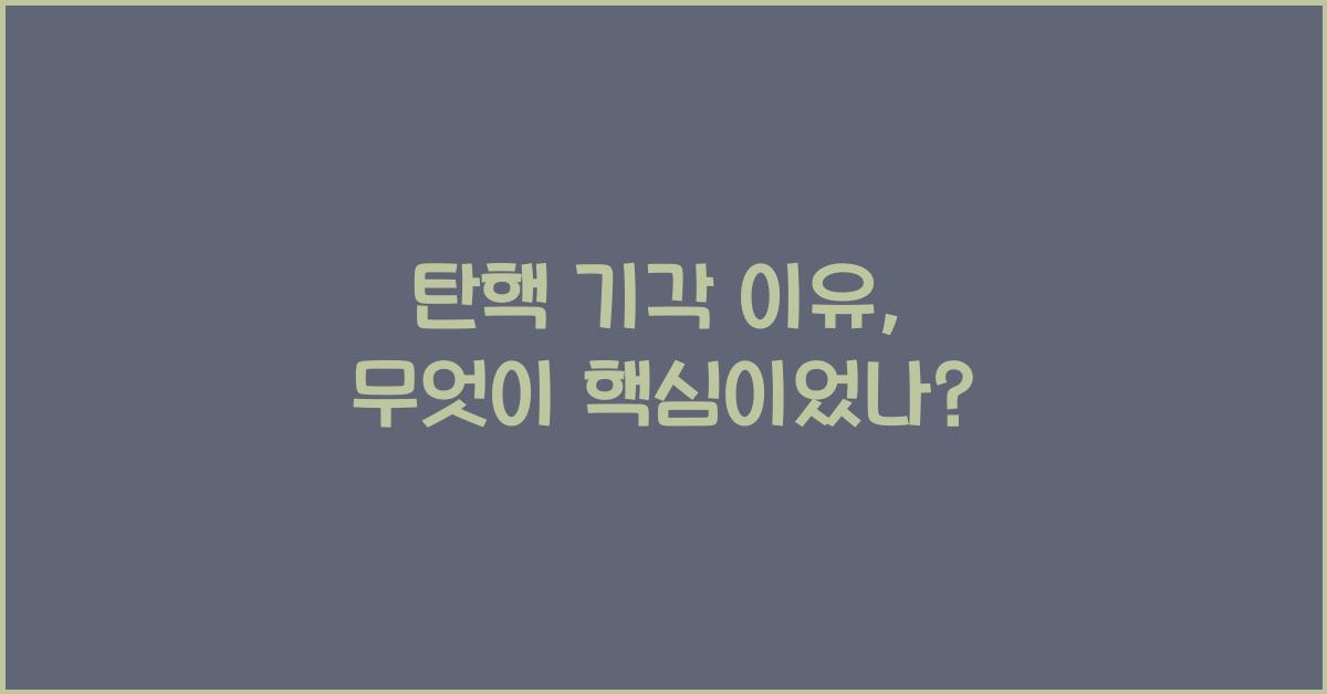 탄핵 기각 이유