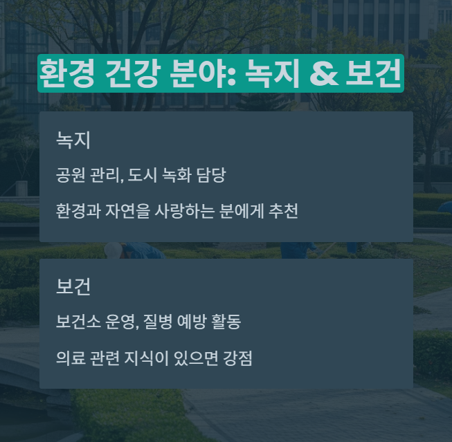 녹지 보건 직렬