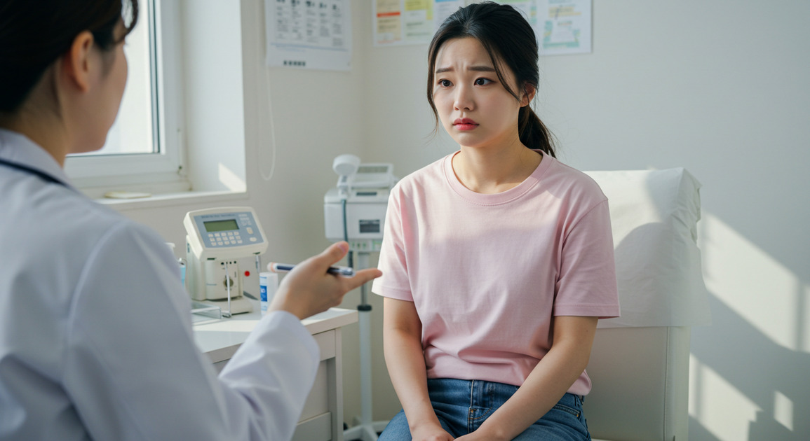 갑상선 기능 항진증 검사 받은 20대 여성 이미지