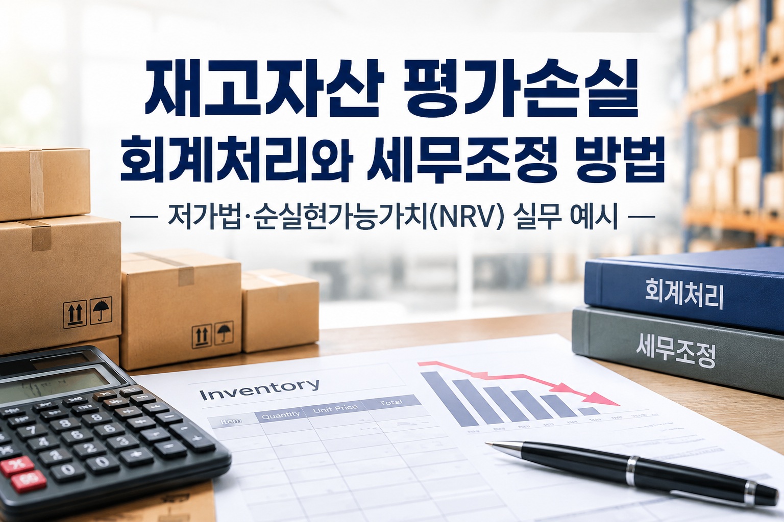 재고자산 평가손실 회계처리와 세무조정 방법 &mdash; 저가법&middot;순실현가능가치(NRV) 실무 예시