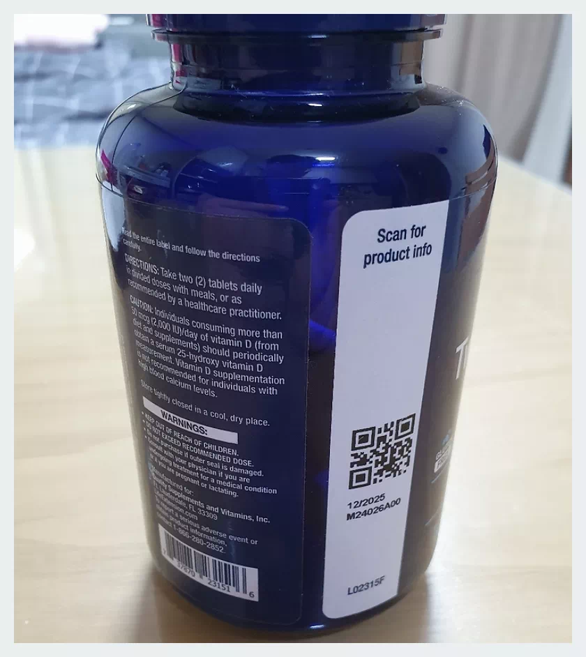 라이프 익스텐션 투퍼데이 종합비타민 주의사항