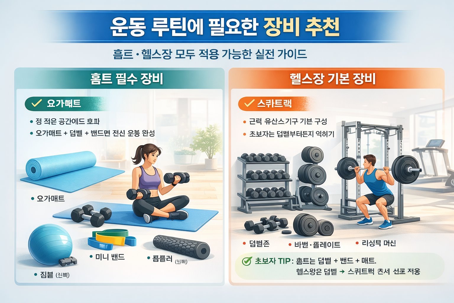 운동 루틴에 필요한 장비 추천