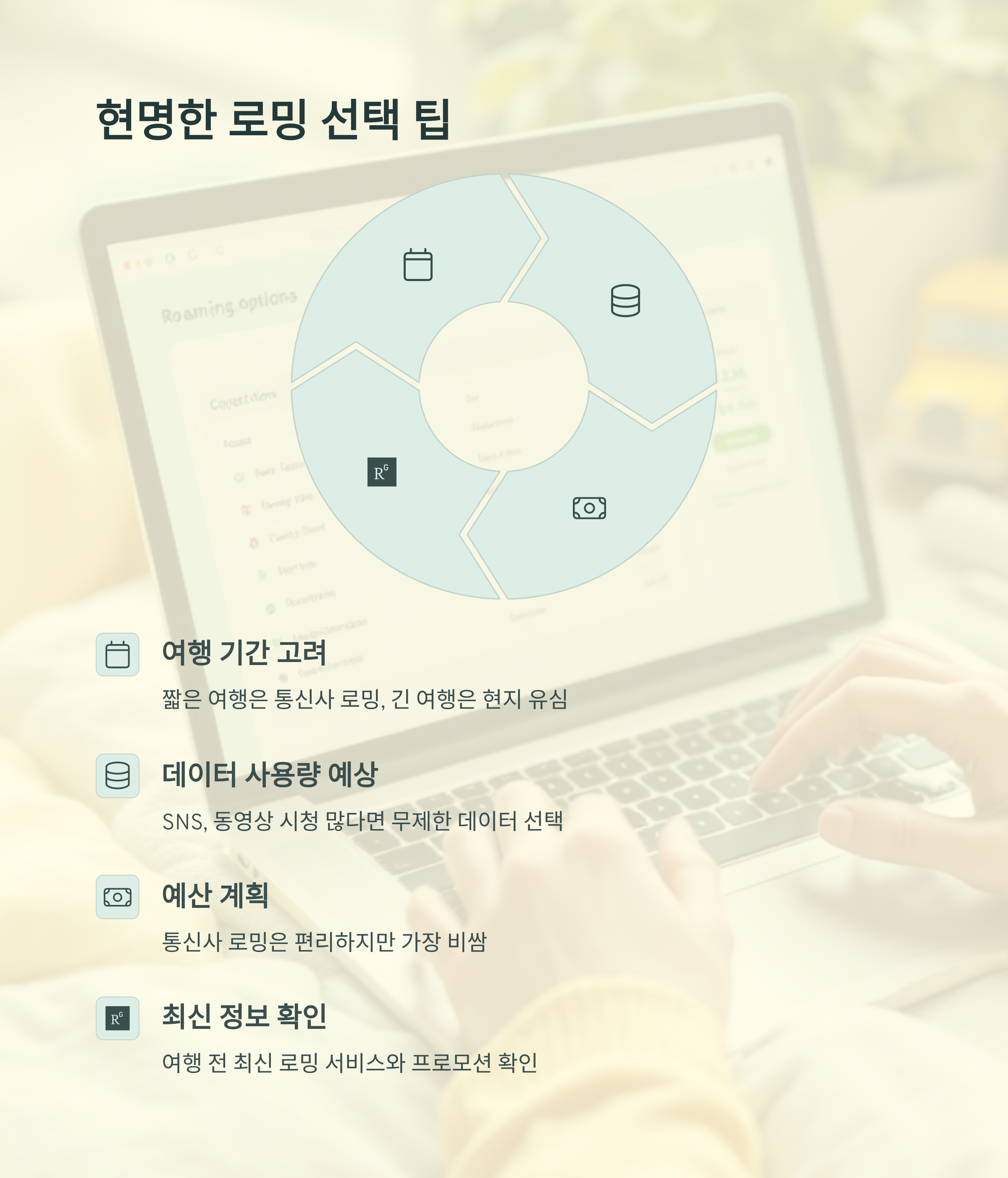 로밍하는 방법