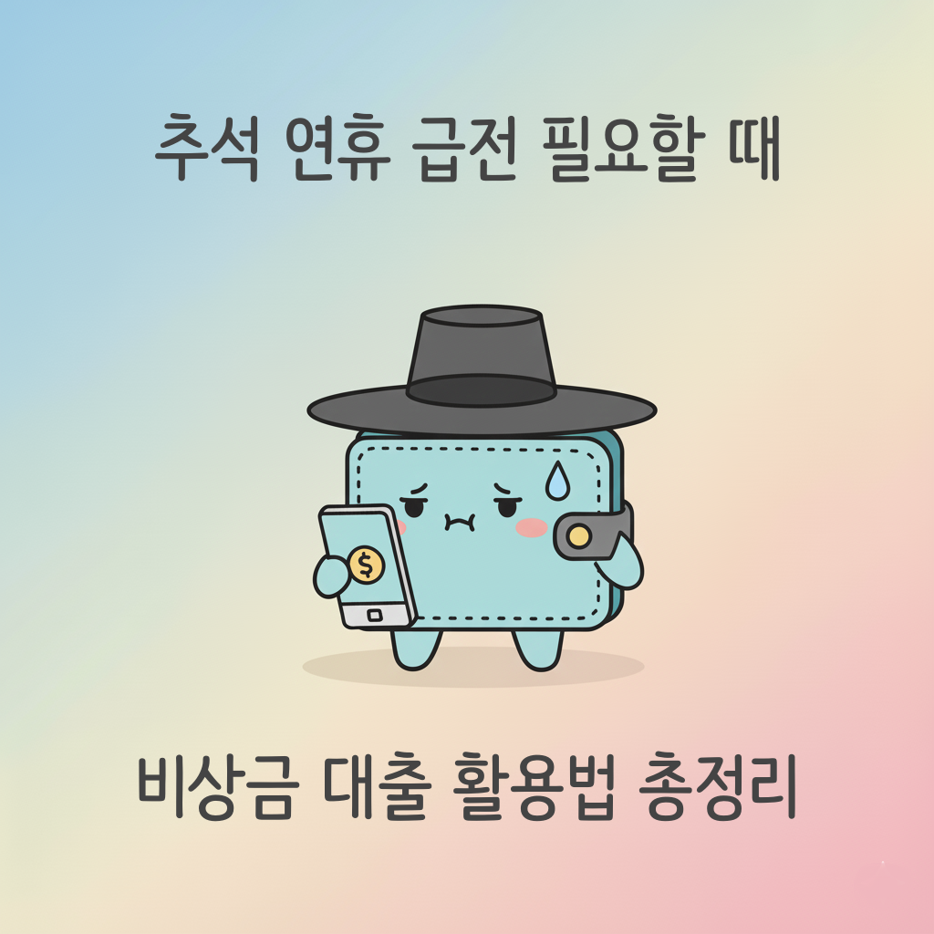 추석 연휴 급전 필요할 때, 비상금 대출 활용법 총정리
