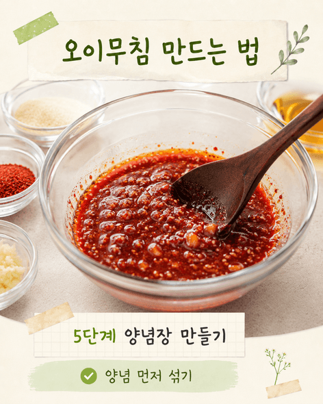 오이무침 황금레시피