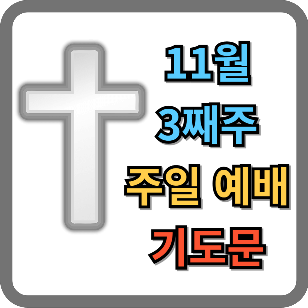 11월 3째주 대표기도문