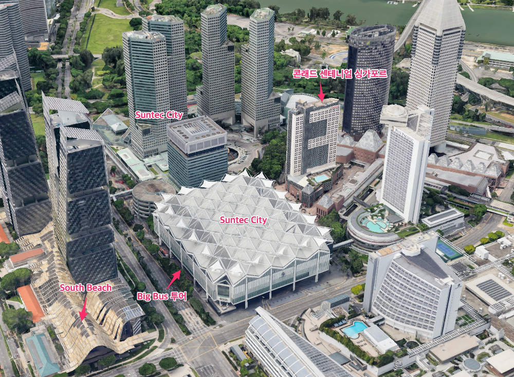 콘래드 센테니얼 싱가포르 지도
