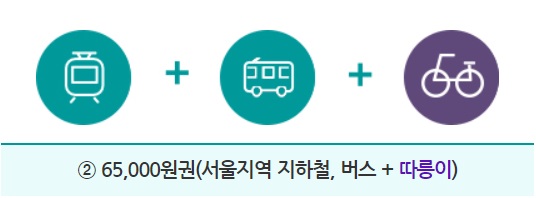 기후동행카드-따릉이추가-65,000원