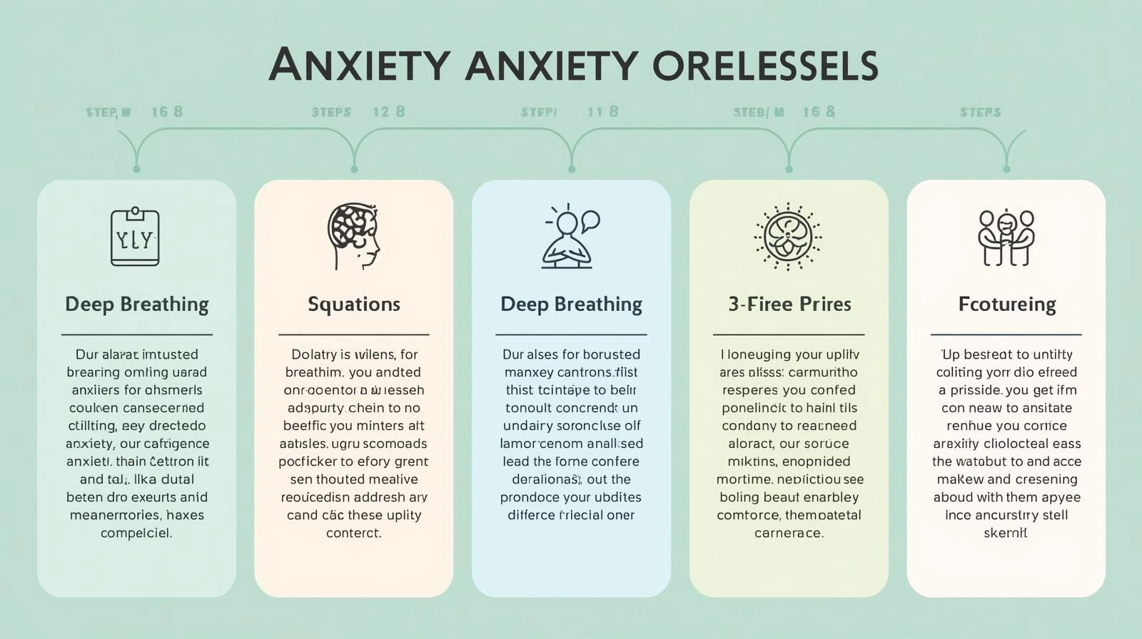 5 step anxiety routine diagram