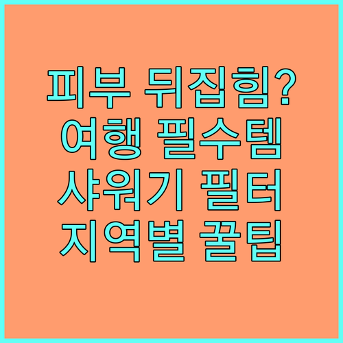 해외여행 샤워기 필터 필요성 및 지역..