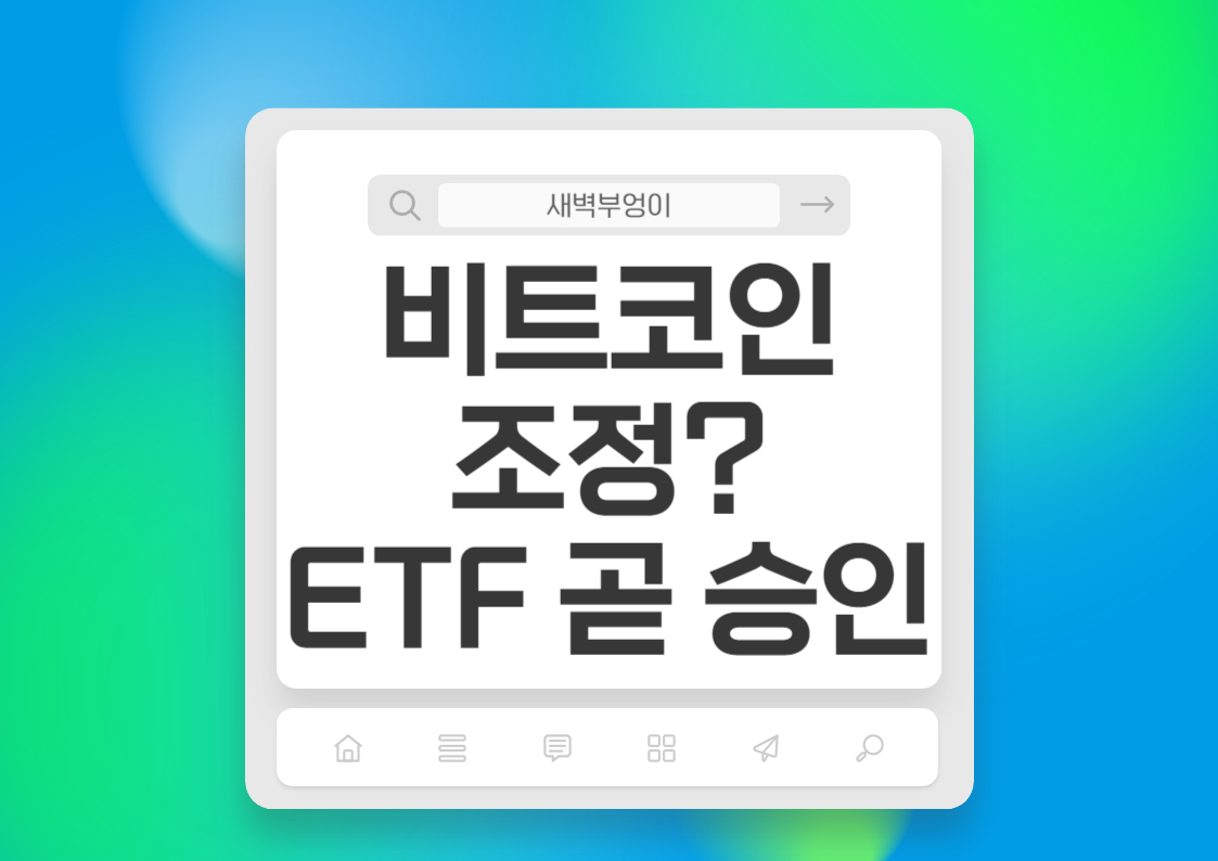 비트코인 ETF 승인 시세 조정 받는 이유