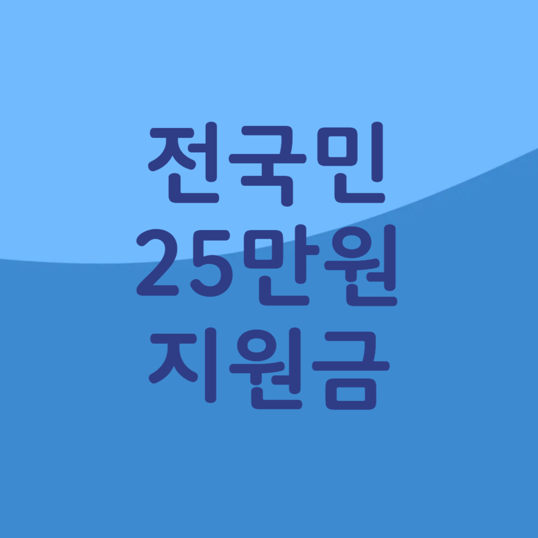 전국민 25만원 민생회복 지원금