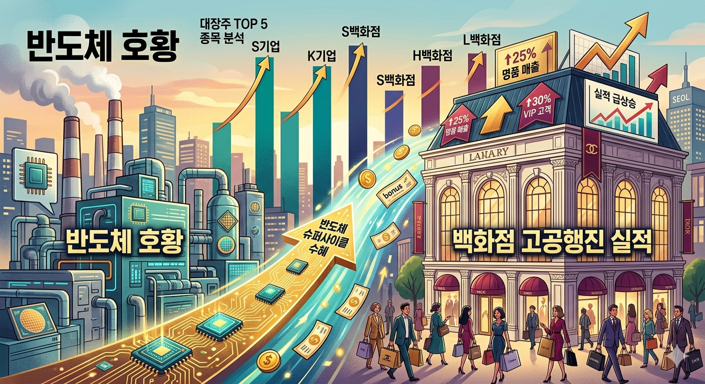 고공행진 백화점 실적: 반도체 호황 때문 수혜받은 대장주 TOP 5 종목 분석