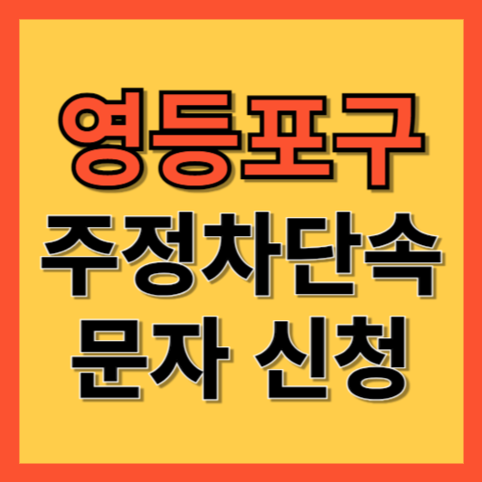 영등포구 주정차 단속 알림 서비스 신청 방법 ❘ 주차단속 문자알림서비스