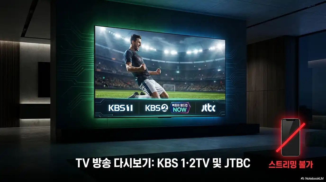 2026 월드컵 브라질 모로코 TV 다시보기 KBS1 KBS2 JTBC 중계 방송