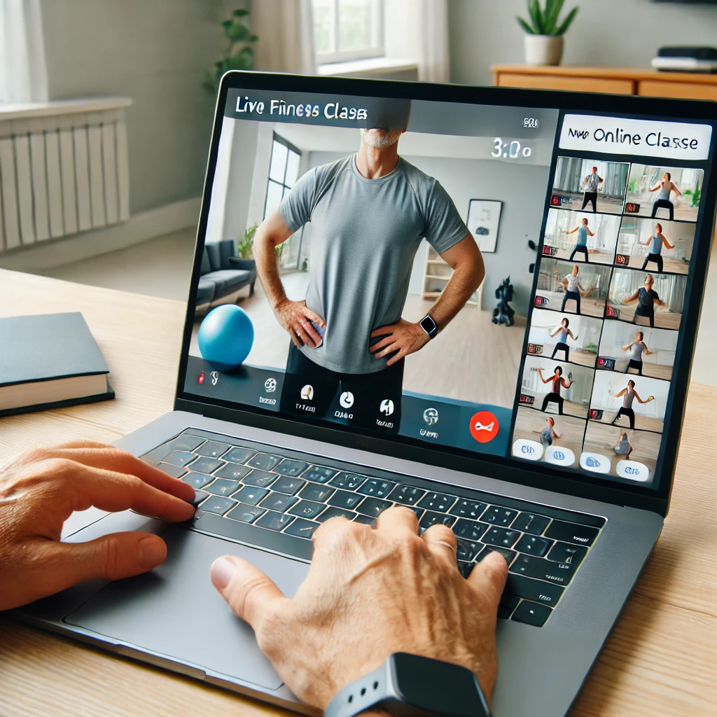 온라인 그룹 운동, 중년층이 즐기면서 체중 감량하는 법에 대한 이미지