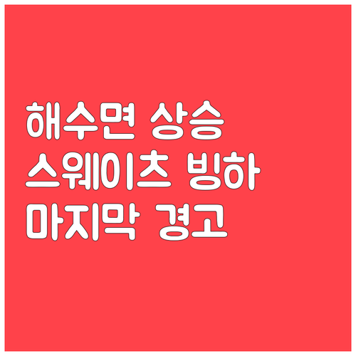 해수면 상승 경고, 스웨이츠 빙하의 ..