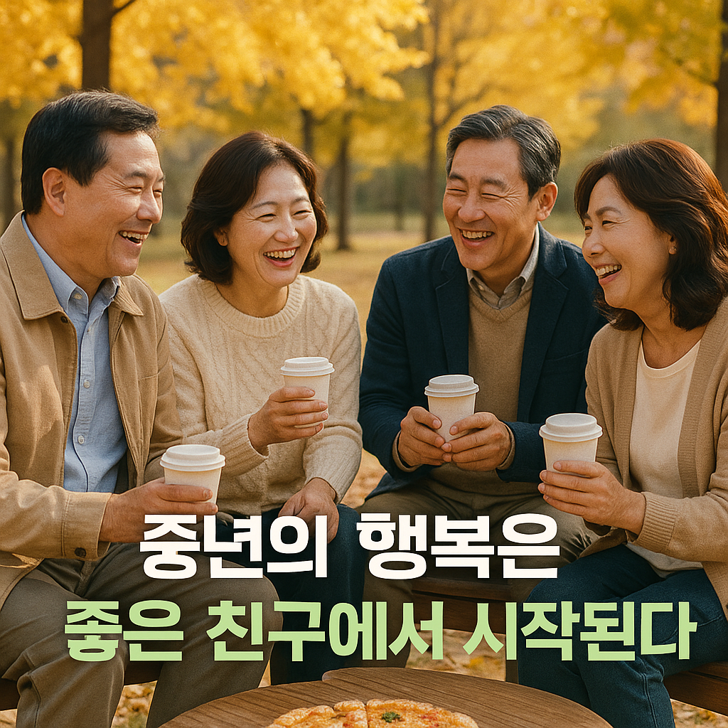 중년의 행복은 좋은 친구에서 시작된다