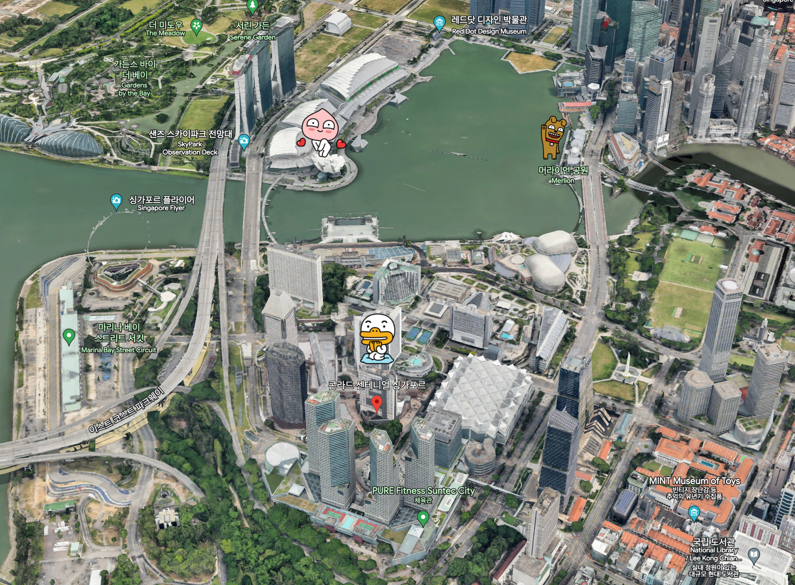 콘래드 센테니얼 싱가포르 지도
