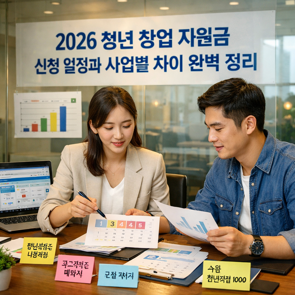 2026 청년 창업 지원금 신청 일정과 사업별 차이 완벽 정리