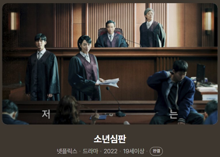한국드라마 소년심판 포스터