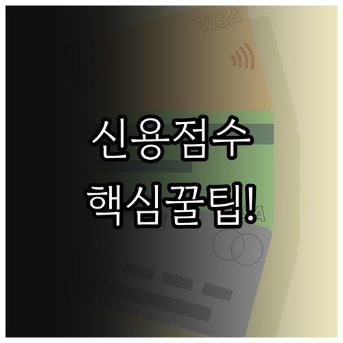 신용점수 관리 4대 요소 분석과 무료..