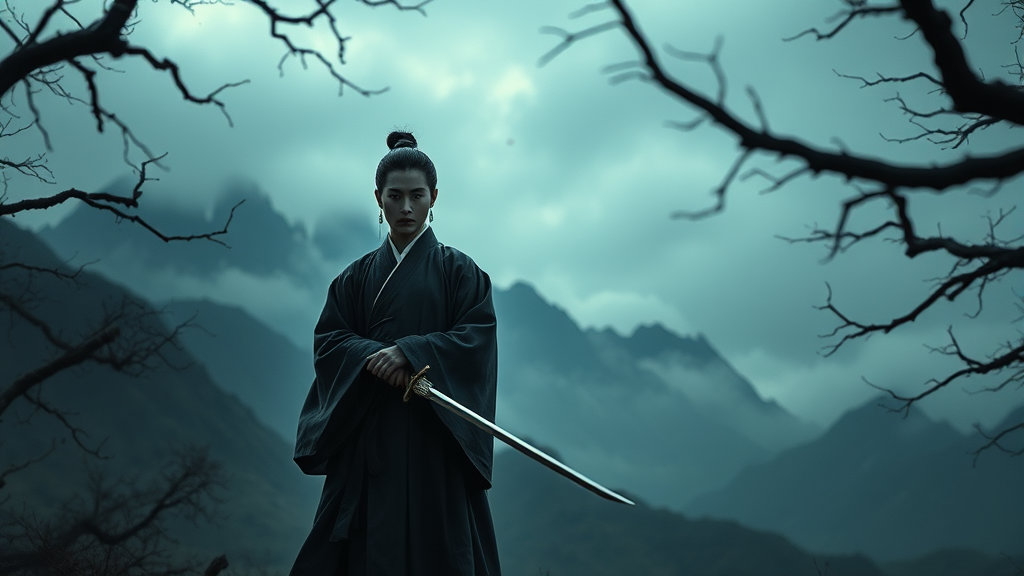 고전적인 복수 장면을 떠올리게 하는 한국 영화 스틸컷