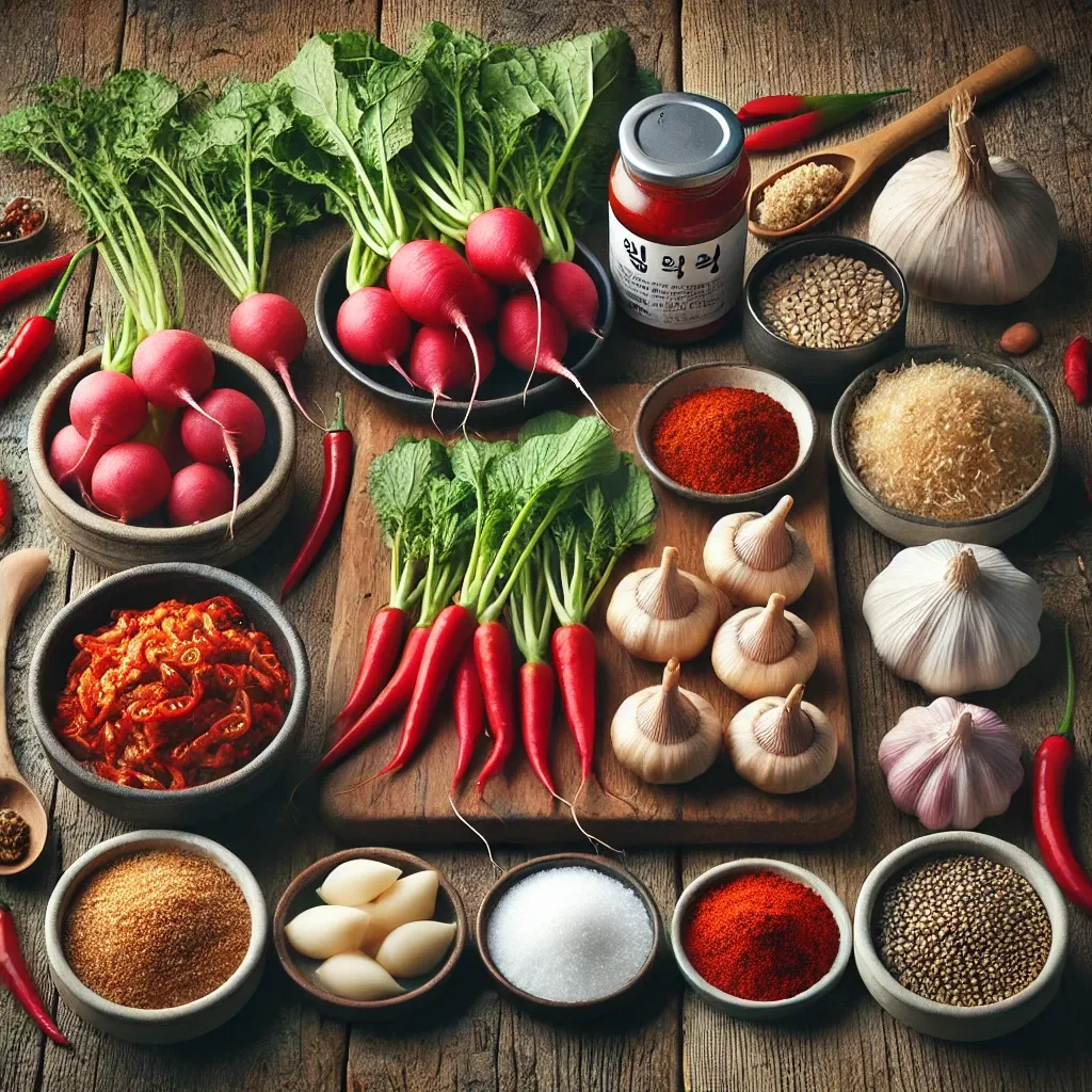 알타리김치 담그기에 필요한 전통 재료