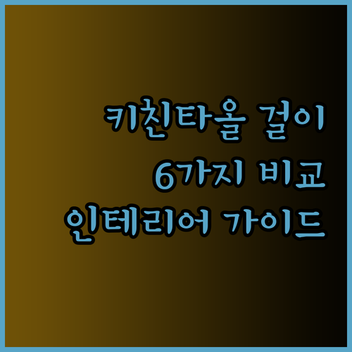 주방 인테리어를 위한 키친타올 걸이 