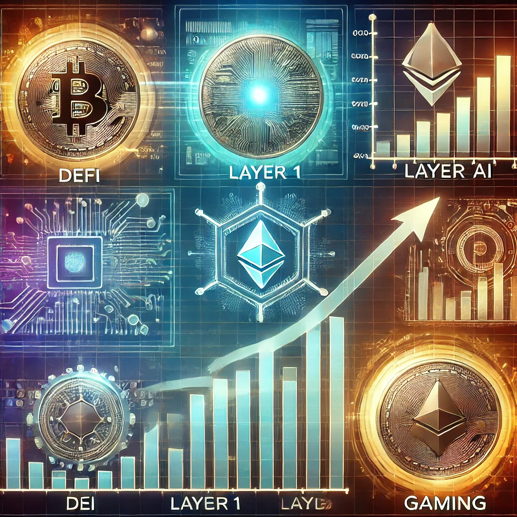 강세장 주도할 섹터별 대표 코인과 관련된 이미지