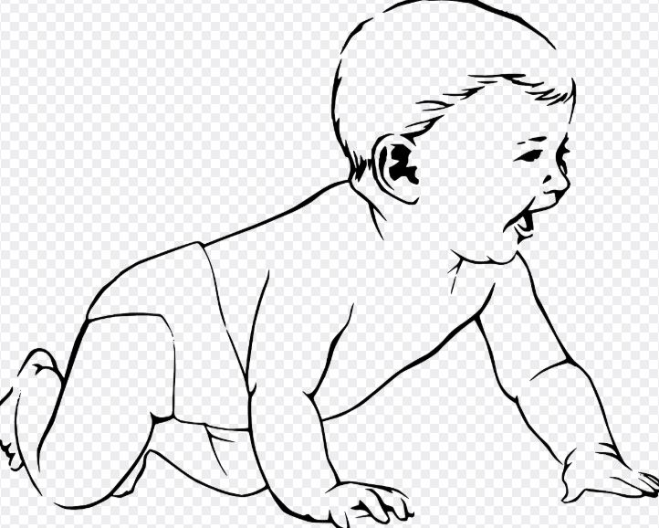 엎드려 내발기기 하는 아기