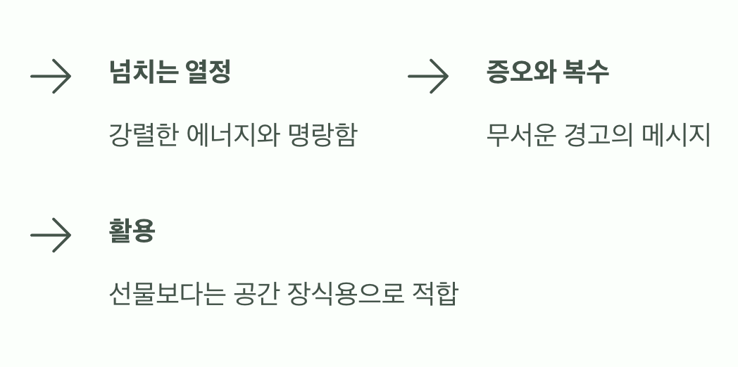 강렬한 경고, 주황색 백합