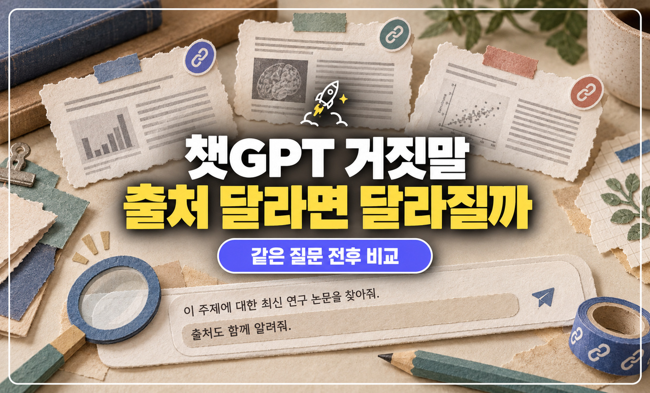 출처를 달라는 한 줄을 덧붙이는 채팅 입력창