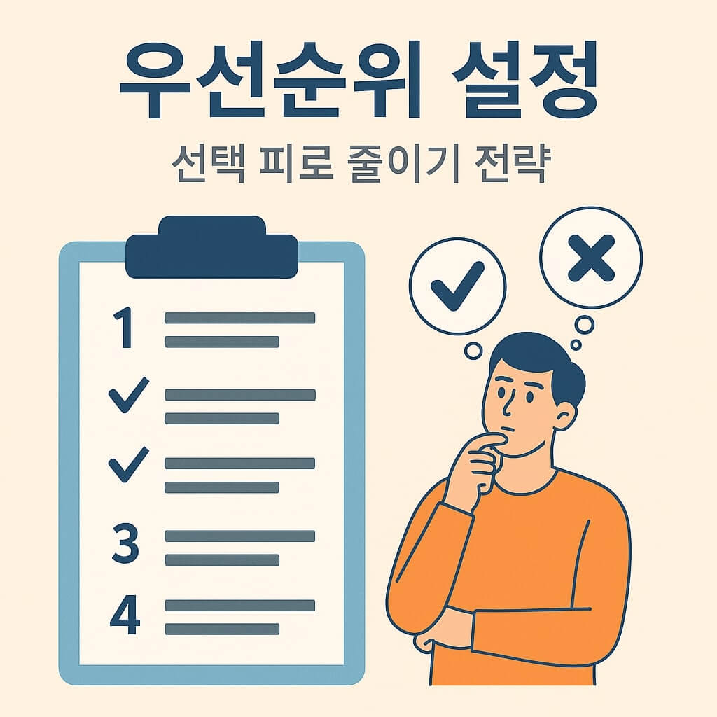 선택 피로를 줄이는 &lsquo;우선순위 설정&rsquo; 전략