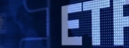 세계 지도와 다양한 금융 아이콘이 배경에 배치된 파란색 톤의 ETF(상장지수펀드) 투자 정보 대시보드 이미지.