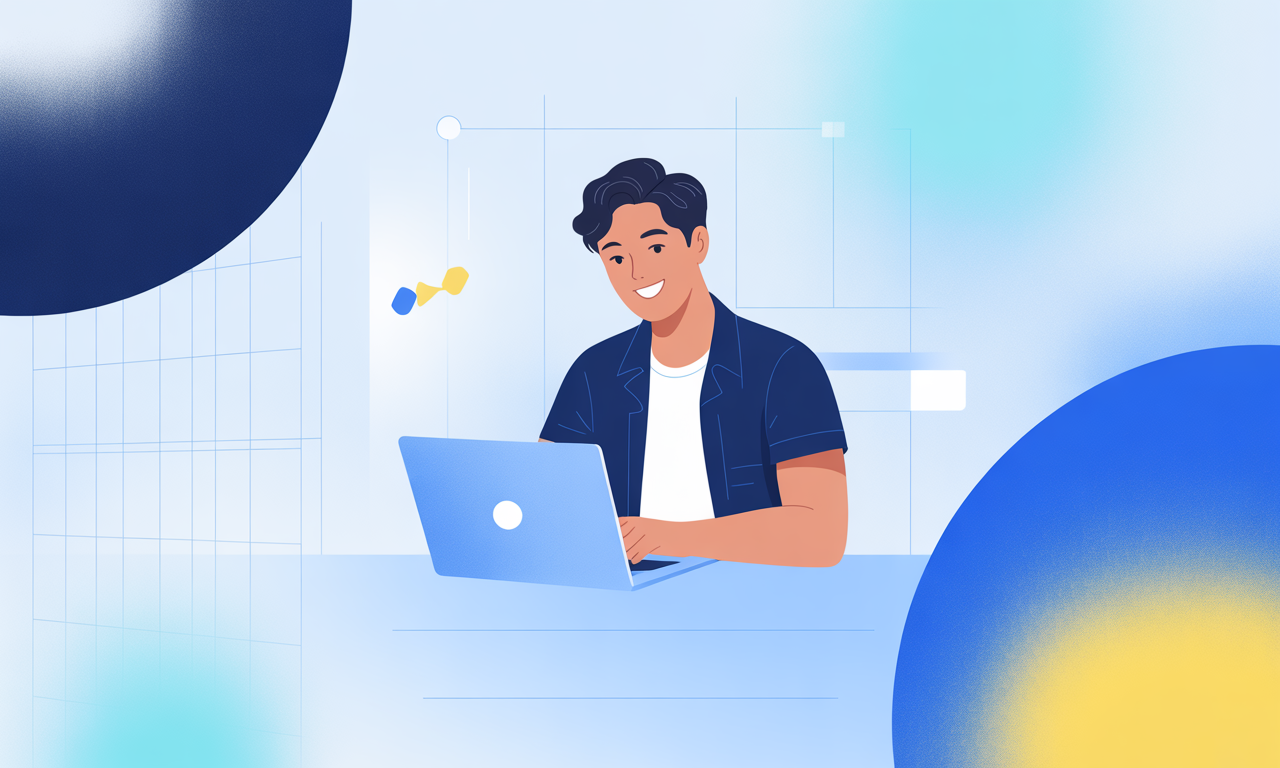 근로장려금을 신청하는 남성 근로자