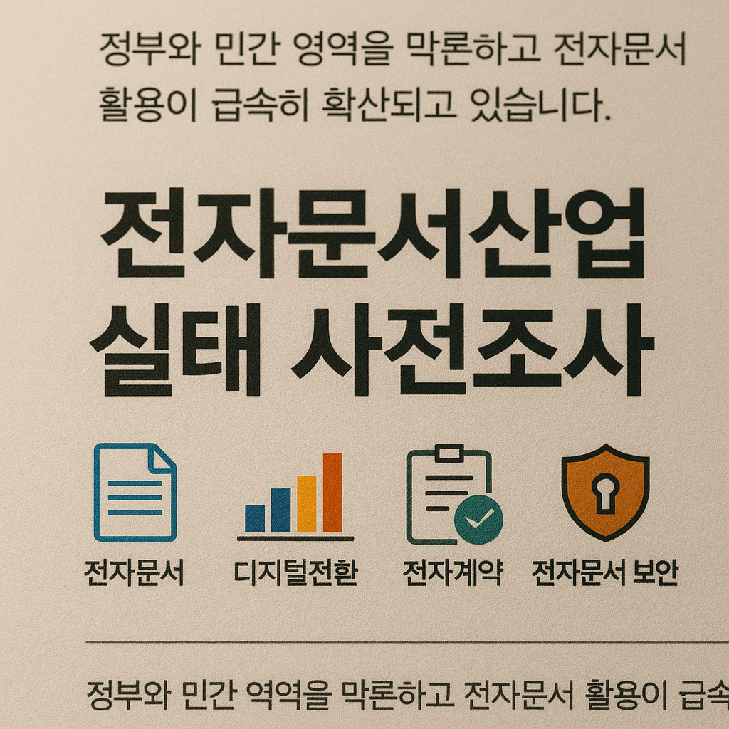 전자문서산업 실태 사전조사