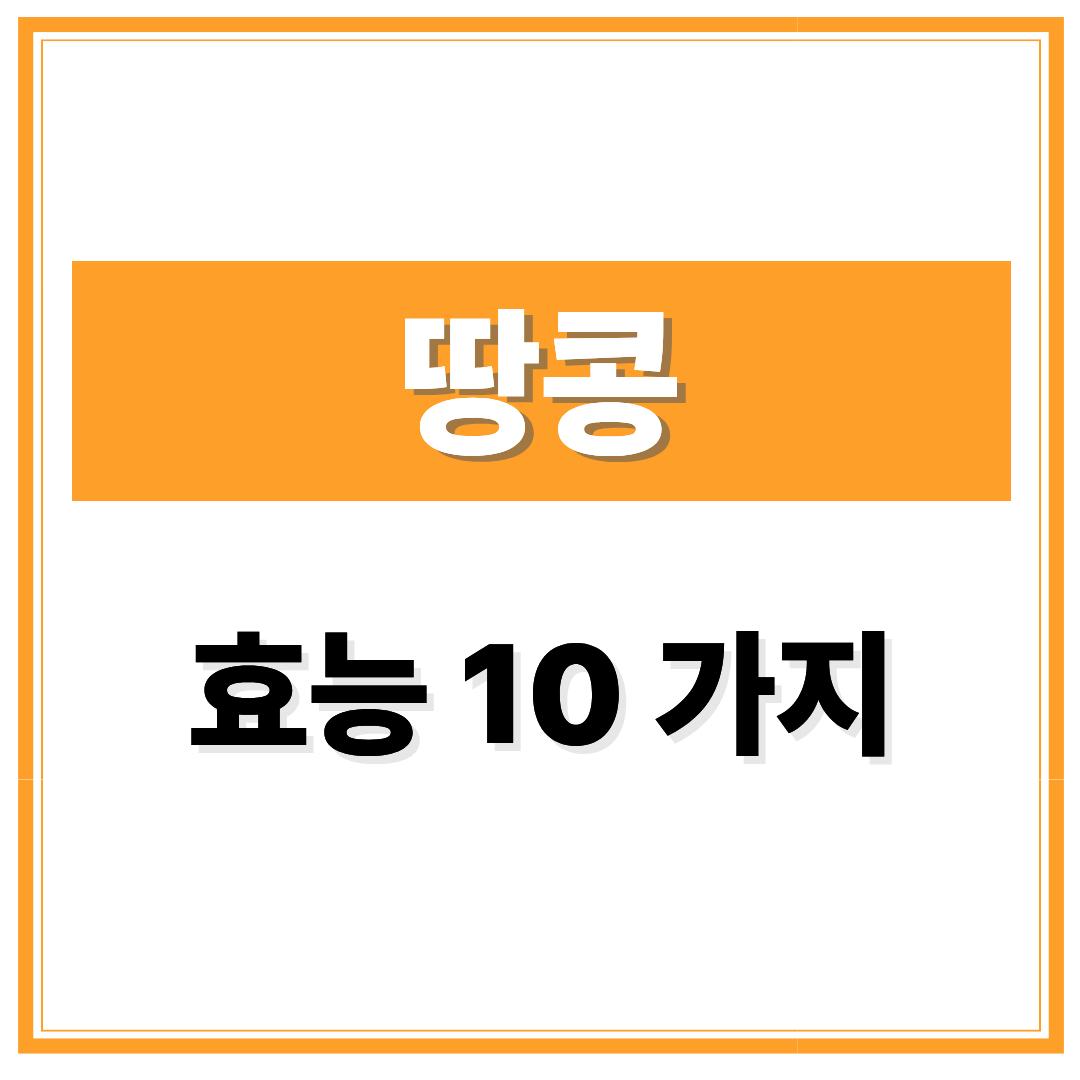 땅콩 효능