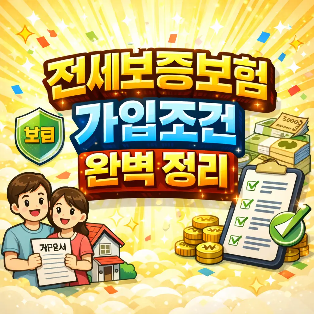전세보증보험 가입조건 완벽 정리
