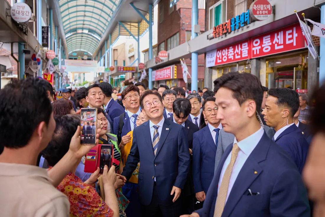 이재명 대통령, 전통시장 방문