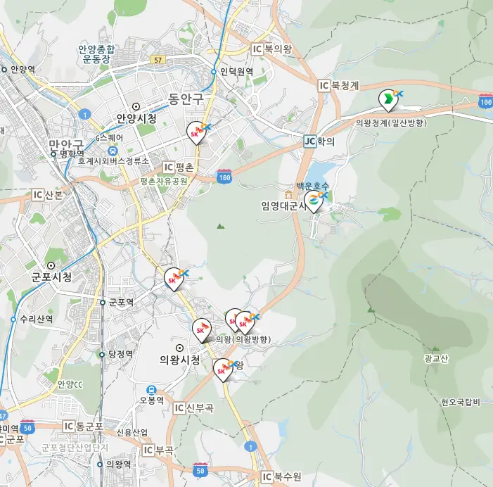 의왕시 주유소 위치