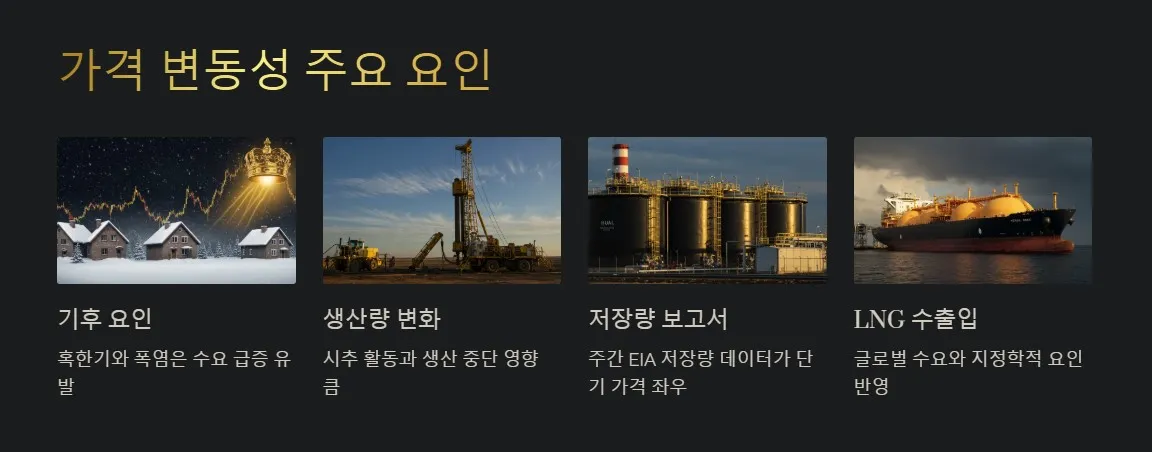 천연가스 선물 가격변동성 영향