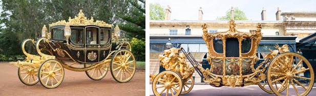 다이아몬드 주빌리 마차와 황금마차 사진