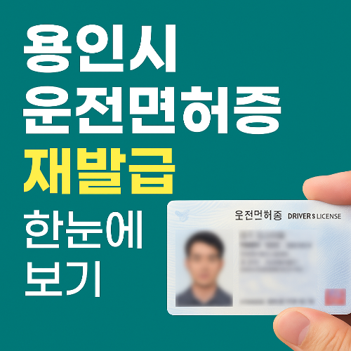 용인시 운전면허증 재발급